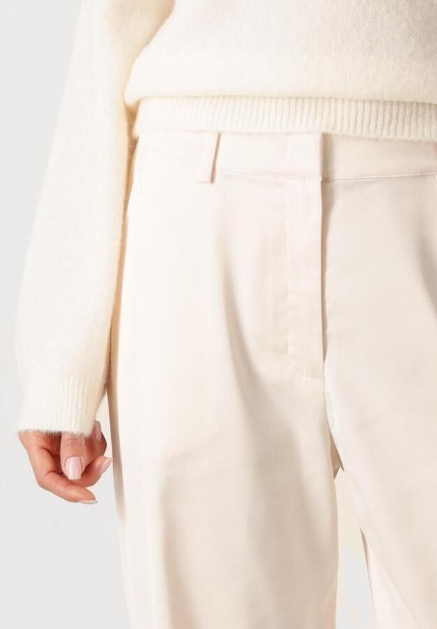 Dante6 Satijnen pantalon met knopen Harron naturel - Foto 3