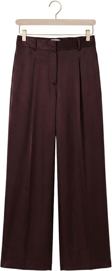 DANTE6 Dames Broeken Jules Bold Satin Smart Pants Bordeaux - Foto 4