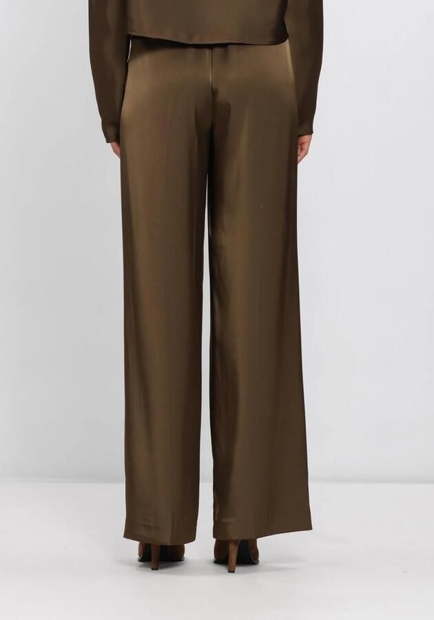 DANTE6 Dames Broeken Jules Bold Satin Smart Pants Olijf - Foto 2
