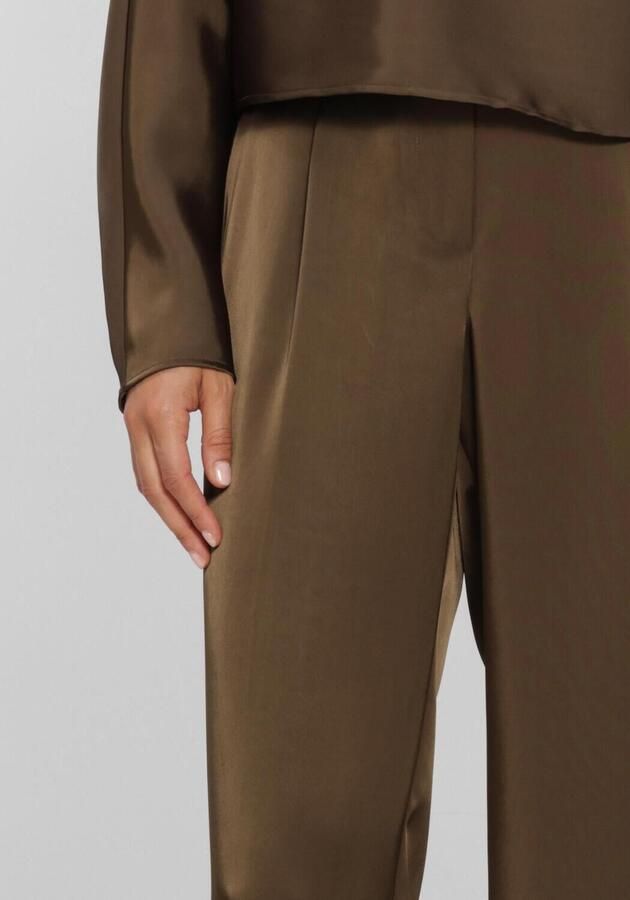 DANTE6 Dames Broeken Jules Bold Satin Smart Pants Olijf - Foto 3