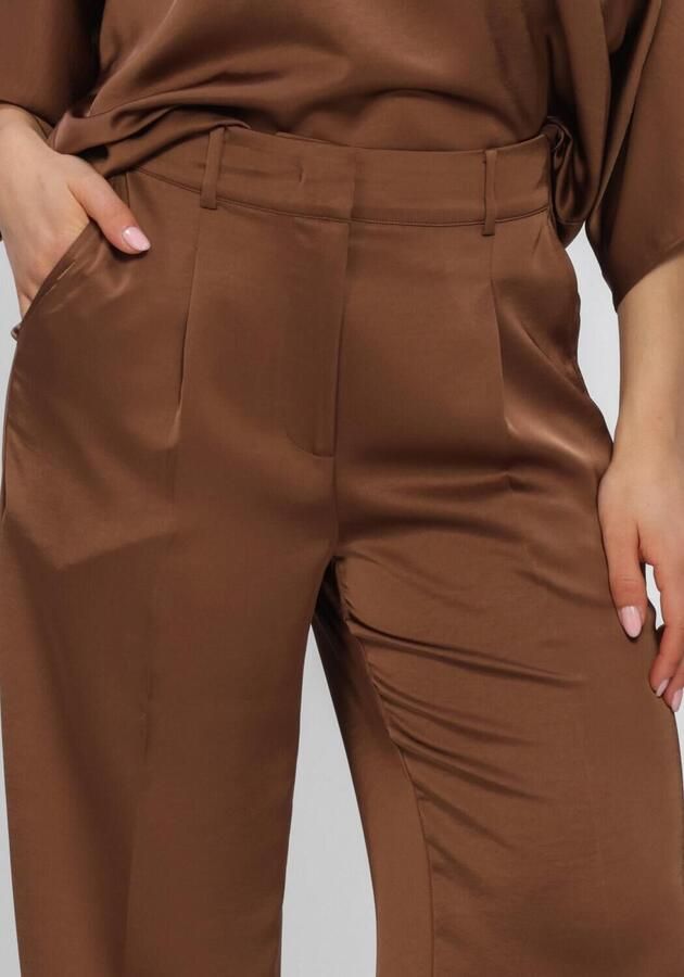 DANTE6 Dames Broeken Jules Satin Smart Pants Bruin - Foto 3