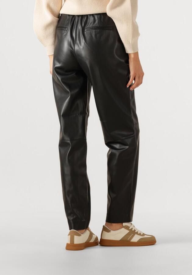 DANTE6 Dames Broeken London Faux Leather Chino Zwart - Foto 2