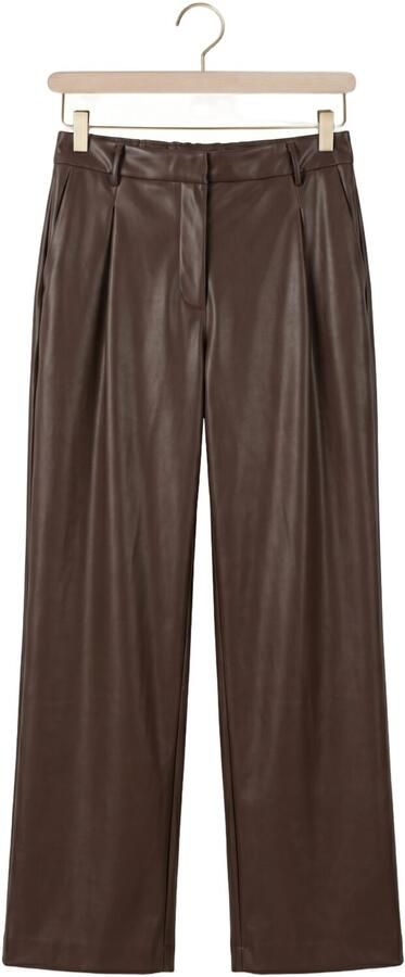 DANTE6 Dames Broeken Minora Faux Leather Barrel Pants Bruin - Foto 4