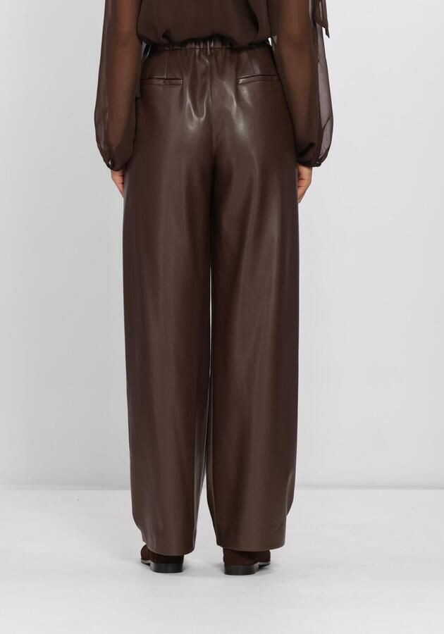 DANTE6 Dames Broeken Minora Faux Leather Barrel Pants Bruin - Foto 2