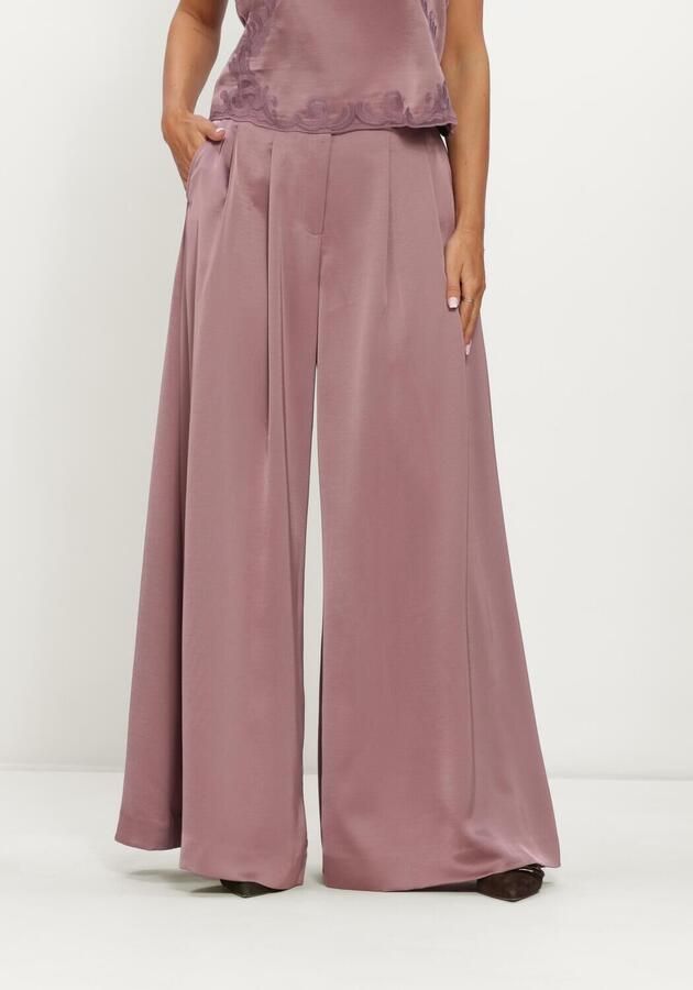 DANTE6 Dames Broeken Onique Wide Leg Satin Pants Lila
