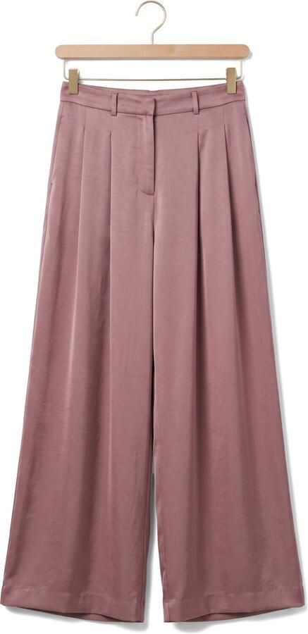 DANTE6 Dames Broeken Onique Wide Leg Satin Pants Lila - Foto 4