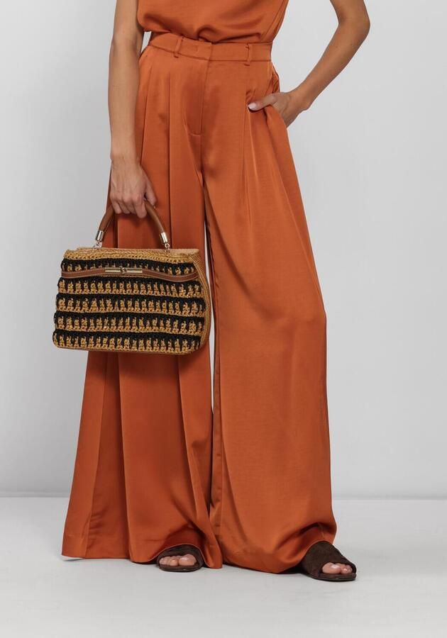 DANTE6 Dames Broeken -onique Wide Leg Satin Pants Oranje