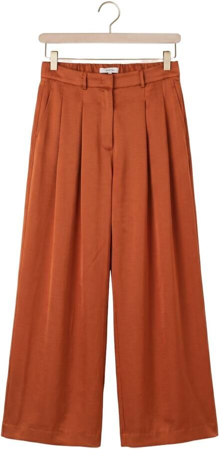 DANTE6 Dames Broeken -onique Wide Leg Satin Pants Oranje - Foto 4