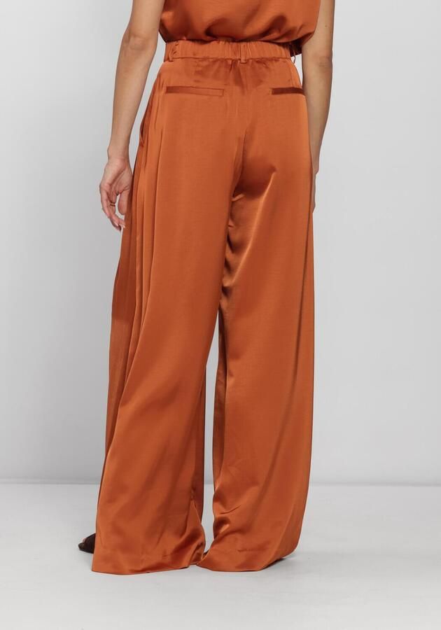DANTE6 Dames Broeken -onique Wide Leg Satin Pants Oranje - Foto 2
