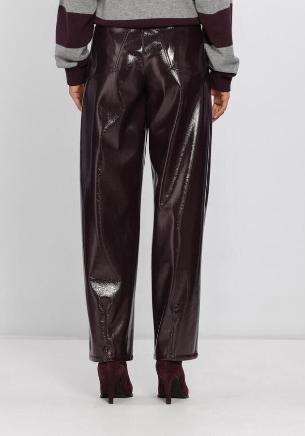 DANTE6 Dames Broeken Scene Patent Faux Leather Pants Bordeaux - Foto 2