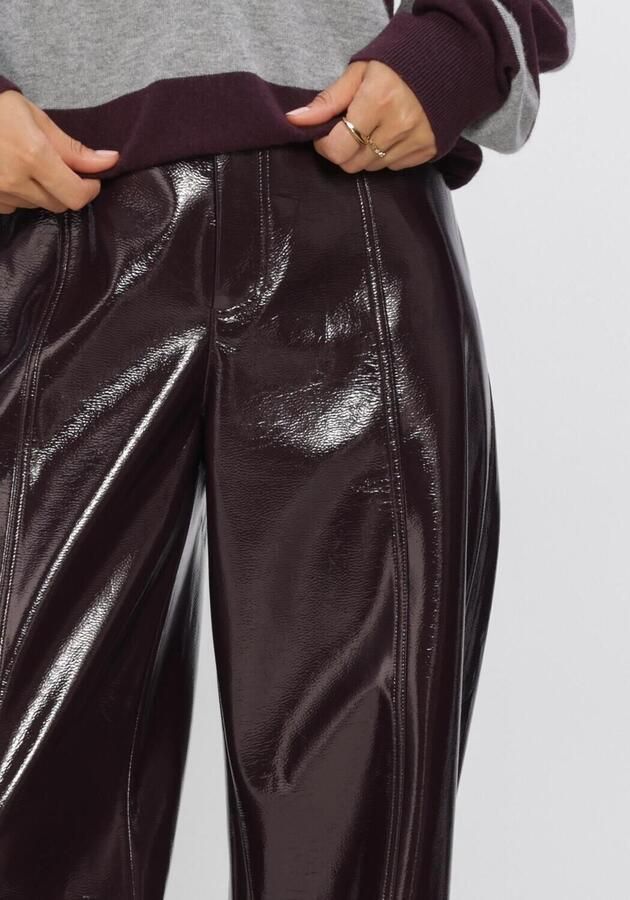 DANTE6 Dames Broeken Scene Patent Faux Leather Pants Bordeaux - Foto 3