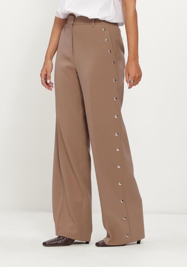 DANTE6 Dames Broeken Vey Studded Smart Pants Camel