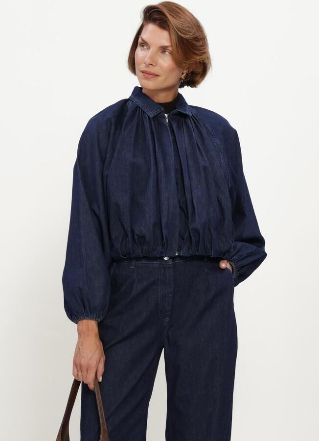 DANTE6 Dames Jassen Cassi Balloony Denim Jacket Donkerblauw