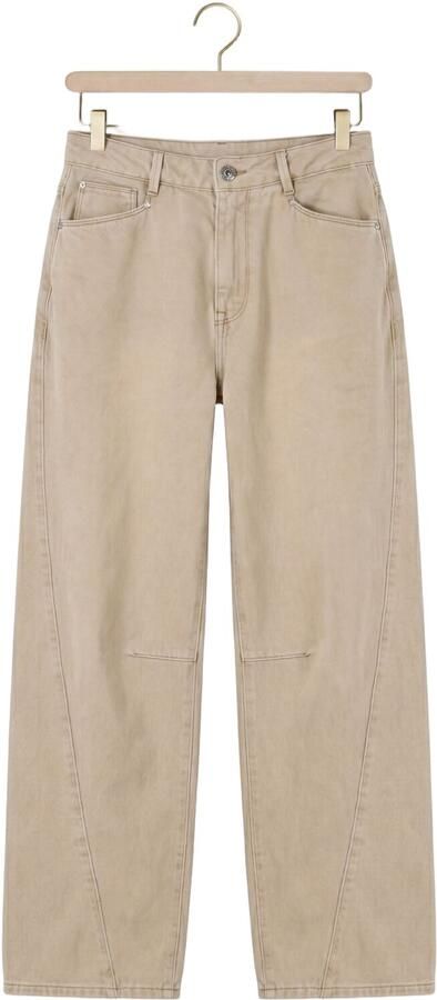 DANTE6 Dames Jeans Brave Barrel Leg Jeans Beige - Foto 4