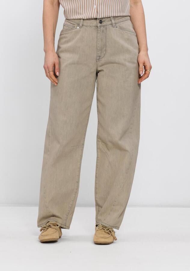 DANTE6 Dames Jeans Brave Barrel Leg Jeans Zand