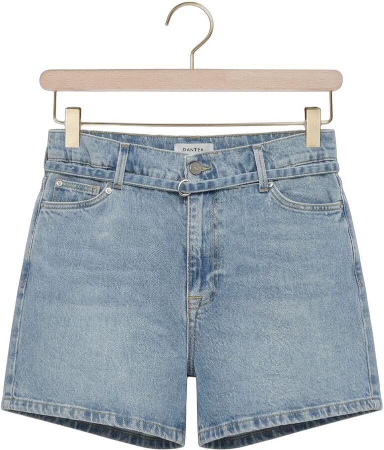 DANTE6 Dames Jeans Drift Belted Denim Shorts Lichtblauw - Foto 2
