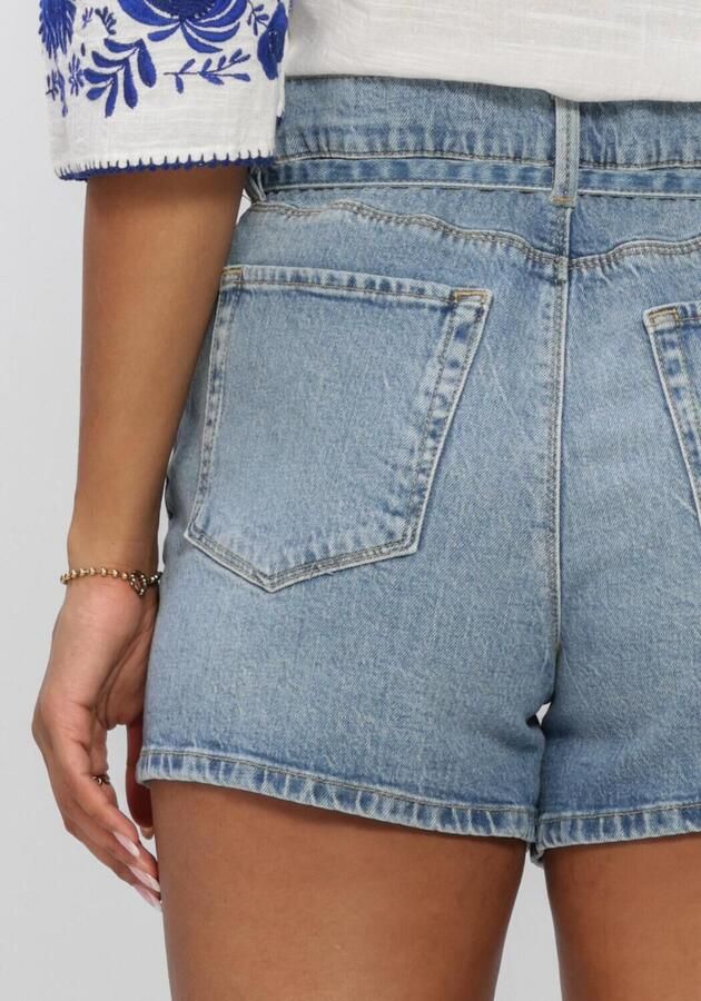 DANTE6 Dames Jeans Drift Belted Denim Shorts Lichtblauw - Foto 4