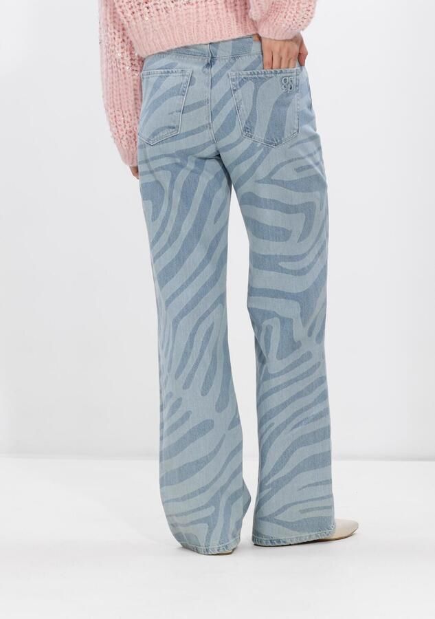 DANTE6 Dames Jeans Wide Leg Printed Jeans Lichtblauw - Foto 2