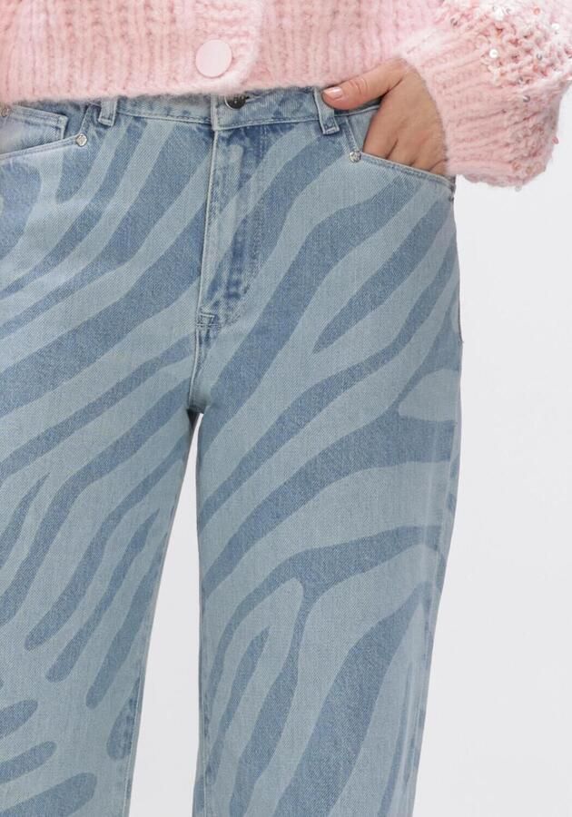 DANTE6 Dames Jeans Wide Leg Printed Jeans Lichtblauw - Foto 3