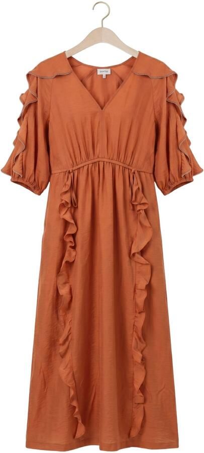 DANTE6 Dames Jurken -anzur Embellished Maxi Dress Oranje - Foto 4
