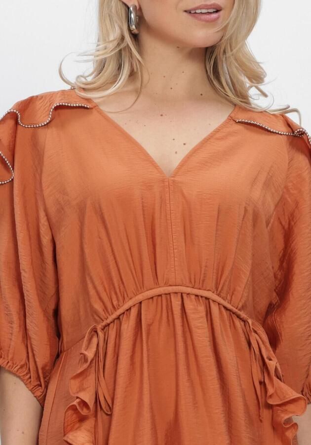 DANTE6 Dames Jurken -anzur Embellished Maxi Dress Oranje - Foto 3