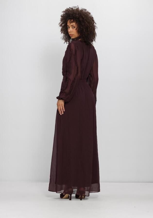 DANTE6 Dames Jurken Lasorinn Ruffle Detail Maxi Dress Bordeaux - Foto 2