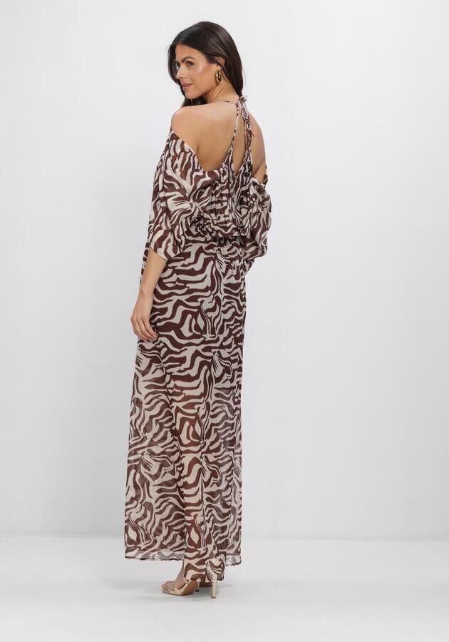 DANTE6 Dames Jurken Rosafiere Printed Maxi Dress Bruin