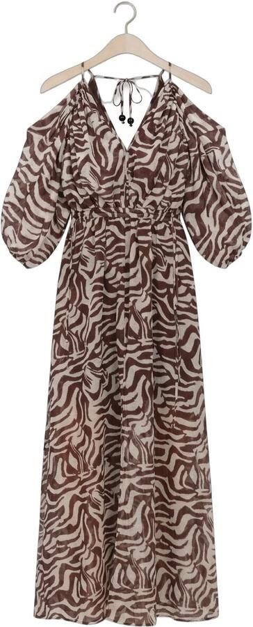DANTE6 Dames Jurken Rosafiere Printed Maxi Dress Bruin - Foto 4