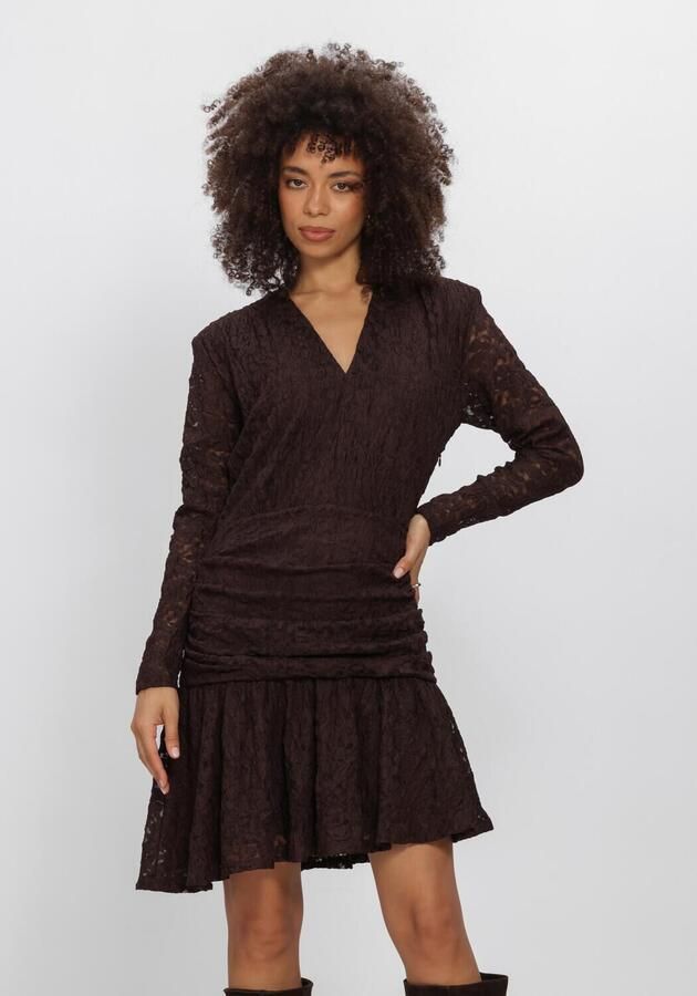 DANTE6 Dames Jurken Skydance Lace Mini Dress Bruin