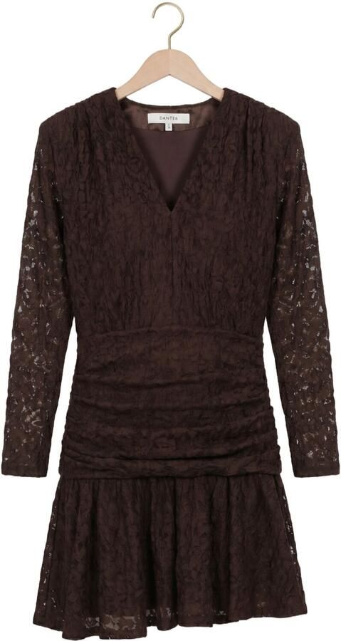 DANTE6 Dames Jurken Skydance Lace Mini Dress Bruin - Foto 4