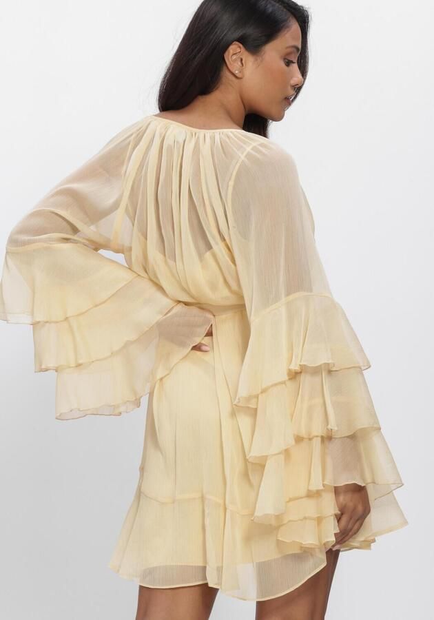 DANTE6 Dames Jurken Solstice Boho Chiffon Short Dress Geel - Foto 3