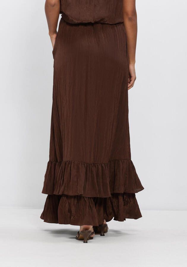 DANTE6 Dames Rokken Elohim Volant Maxi Skirt Bruin - Foto 2