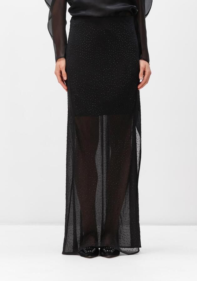 DANTE6 Dames Rokken Silao Rhinestone Skirt Zwart