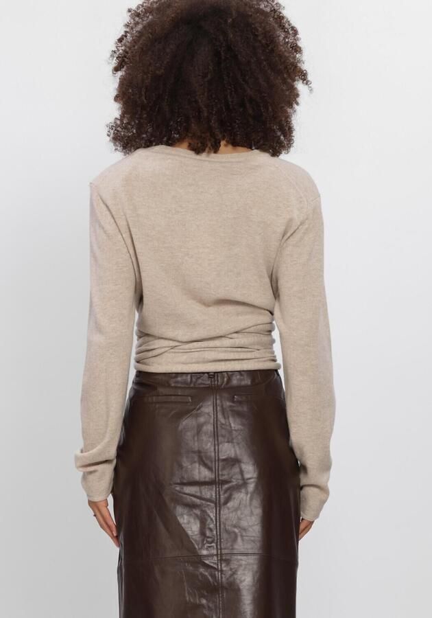 DANTE6 Dames Tops & T-shirts Benyo Knitted Wrap Top Beige - Foto 3