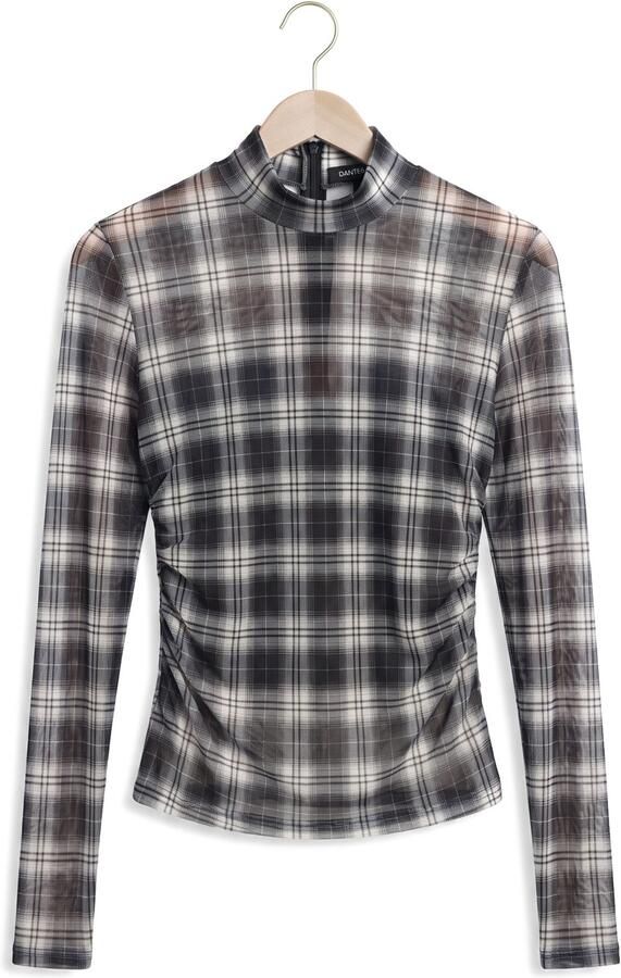 DANTE6 Dames Tops & T-shirts Casha Printed Check Mesh Top Multi - Foto 4
