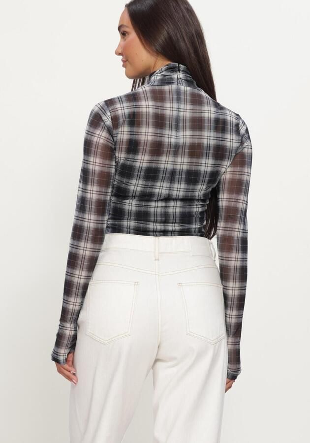 DANTE6 Dames Tops & T-shirts Casha Printed Check Mesh Top Multi - Foto 2