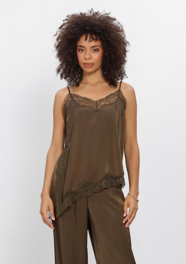 DANTE6 Dames Tops & T-shirts Dawna Lace Camisole Top Olijf