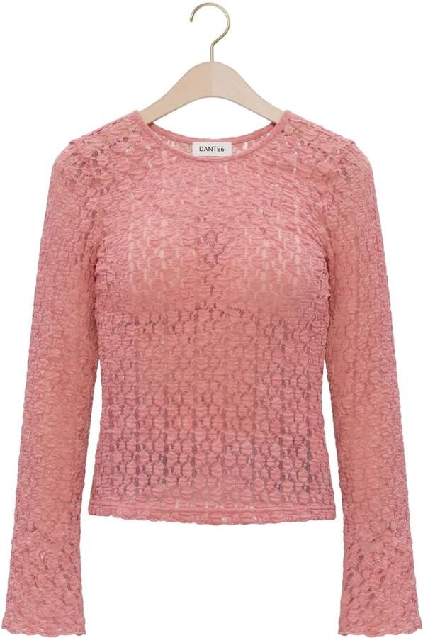 DANTE6 Dames Tops & T-shirts Giva Lace Layering Top Roze - Foto 4