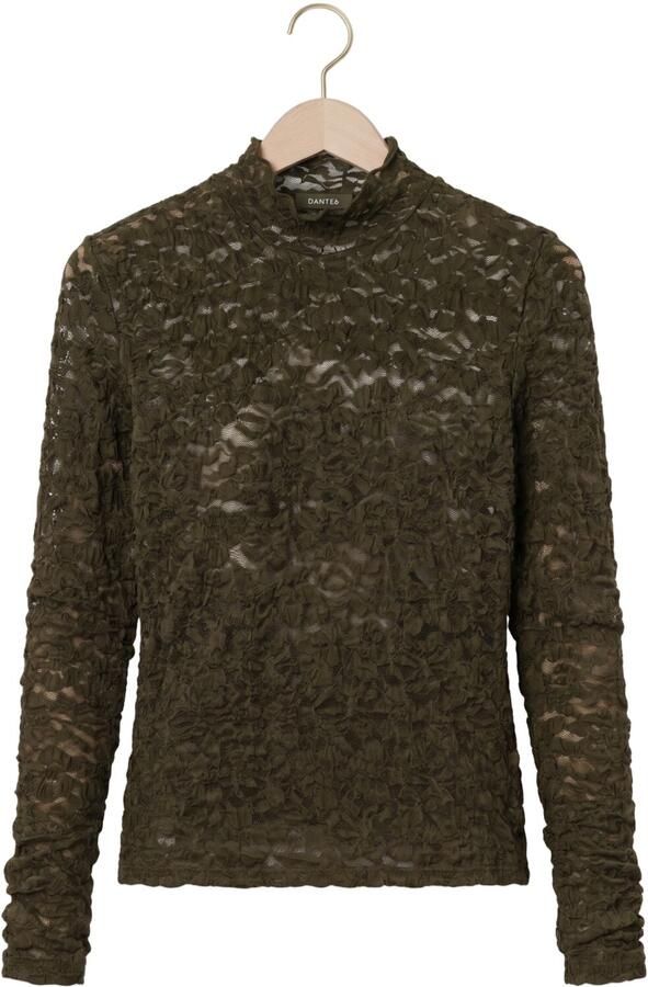 DANTE6 Dames Tops & T-shirts Irony Lace Turtle Neck Top Donkergroen - Foto 4