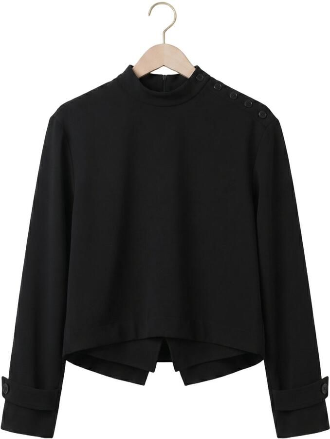 DANTE6 Dames Tops & T-shirts Raes Button Detail Top Zwart - Foto 2
