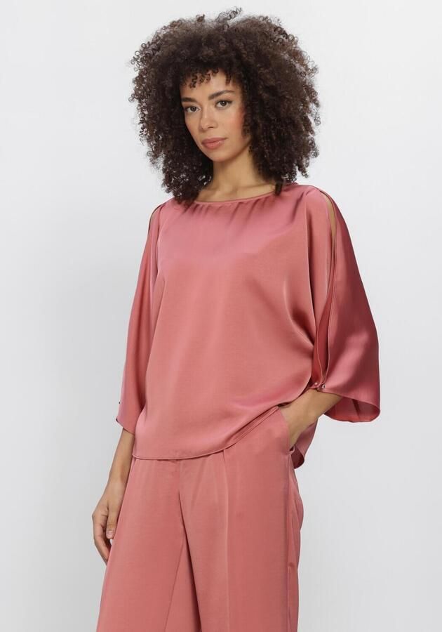 DANTE6 Dames Tops & T-shirts Risette Flowing Satin Top Roze