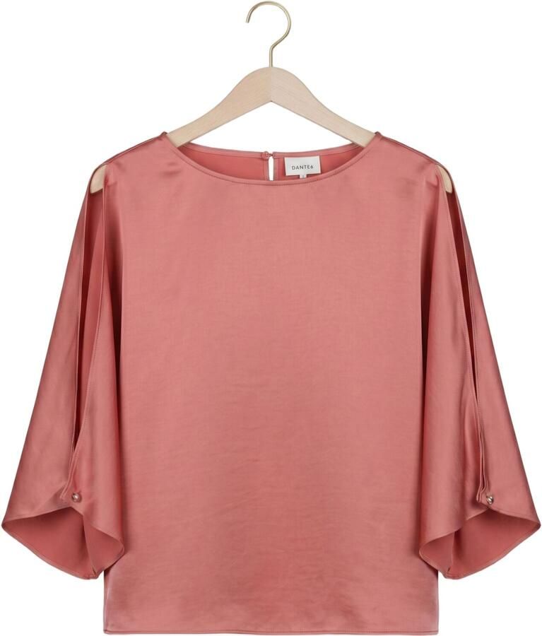 DANTE6 Dames Tops & T-shirts Risette Flowing Satin Top Roze - Foto 2