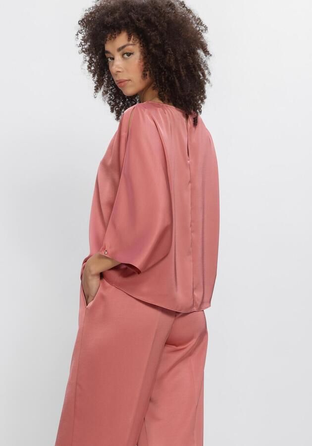 DANTE6 Dames Tops & T-shirts Risette Flowing Satin Top Roze - Foto 3