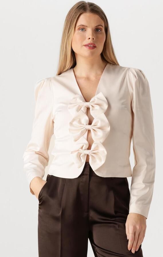DANTE6 Dames Tops & T-shirts Soralla Bow Detail Top Creme