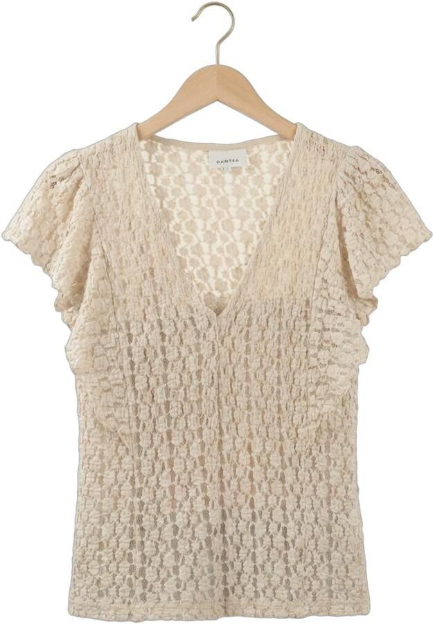 DANTE6 Dames Tops & T-shirts Viev Lace Volant Top Ecru - Foto 4