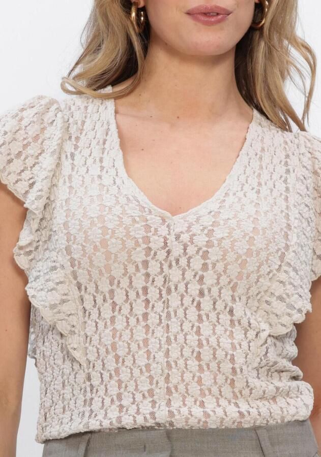 DANTE6 Dames Tops & T-shirts Viev Lace Volant Top Ecru - Foto 2