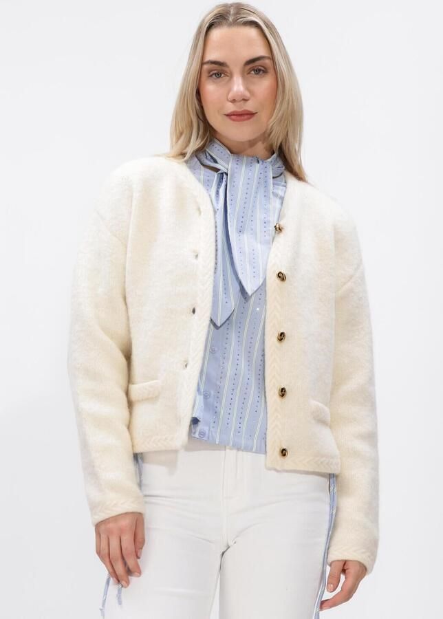 DANTE6 Dames Truien & Vesten Beth Boucle Cardigan Creme