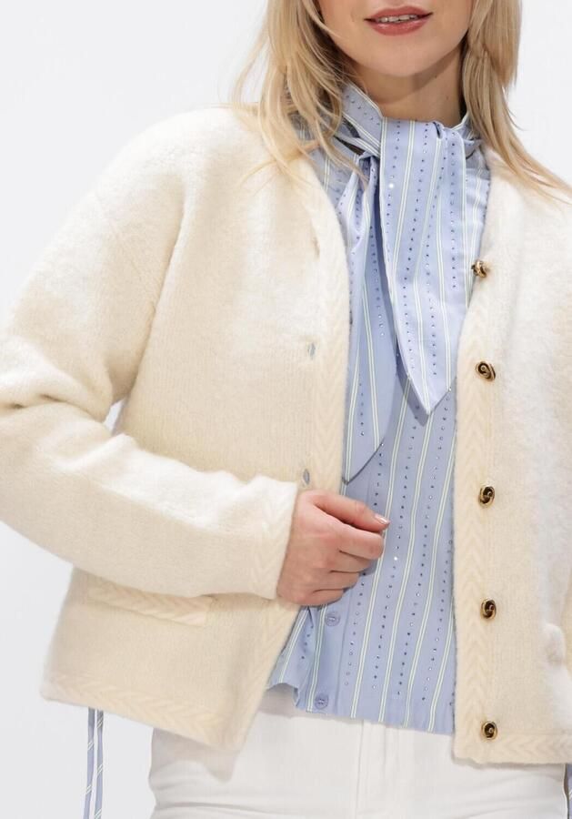 DANTE6 Dames Truien & Vesten Beth Boucle Cardigan Creme - Foto 4