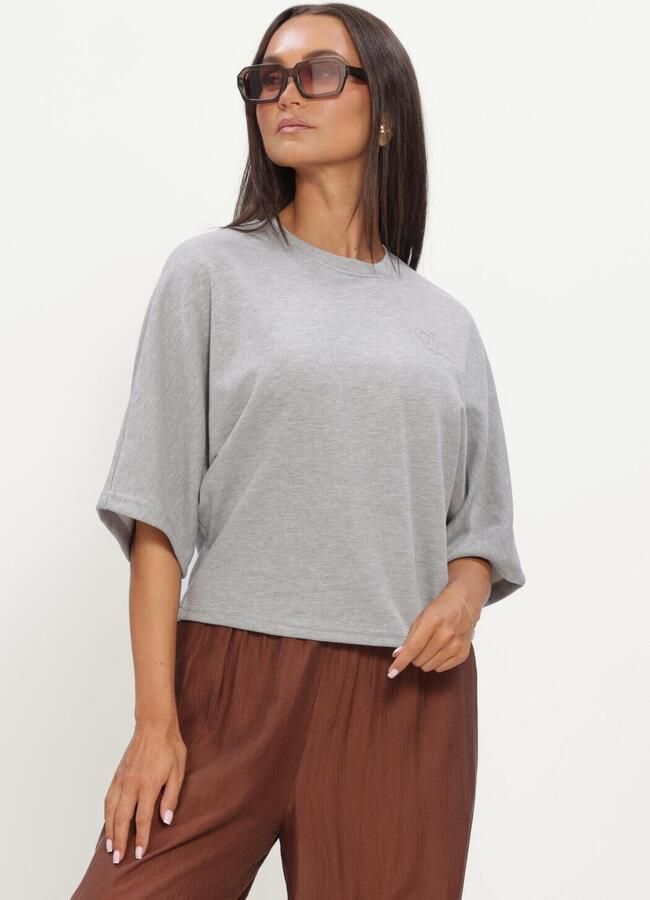 DANTE6 Dames Truien & Vesten Devon Washed Batwing Sweat Grijs