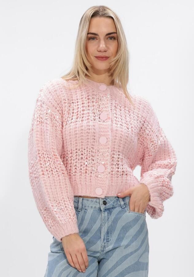 DANTE6 Dames Truien & Vesten Juna Stripe Cardigan Roze